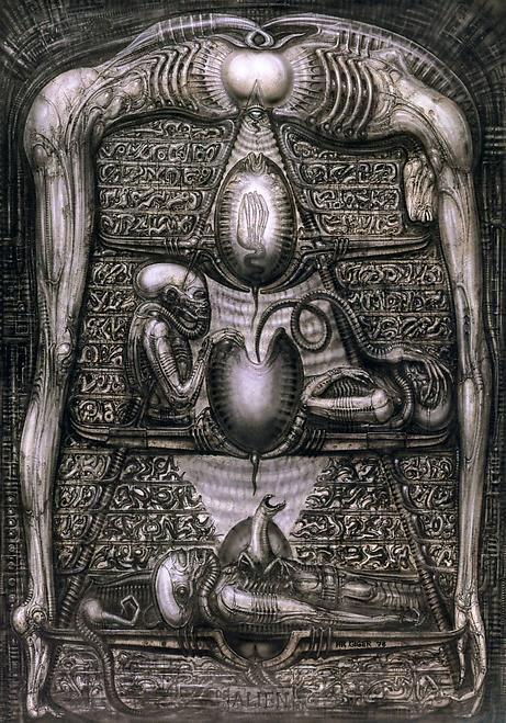  artist H. R. Giger [WARNING: much of Giger's artwork is quite graphic, 